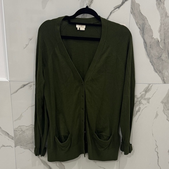 Kate Spade Olive Green Women's Long Cardigan - Picture 1 of 5